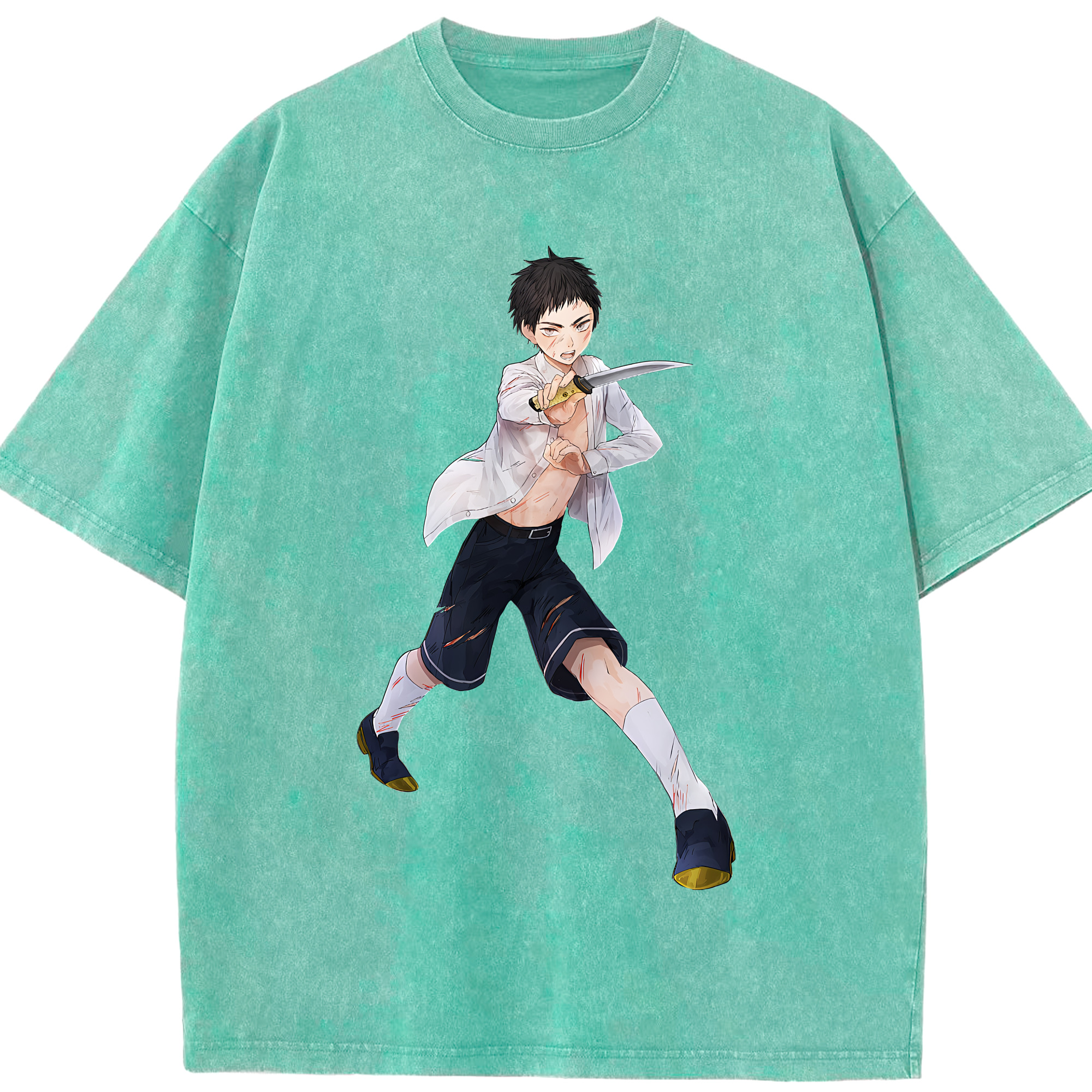 （画像用） 刀剣乱舞 Touken Ranbu 綿100% ヴィンテージ風 半袖Tシャツ（フロントプリント）